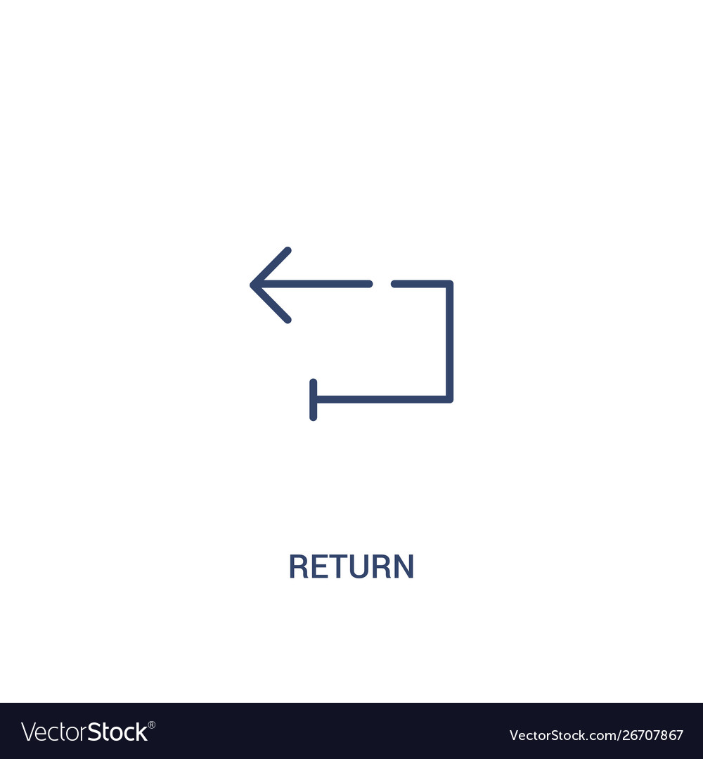 Return concept 2 colored icon simple line element vector image Return concept 2 colored icon simple line element