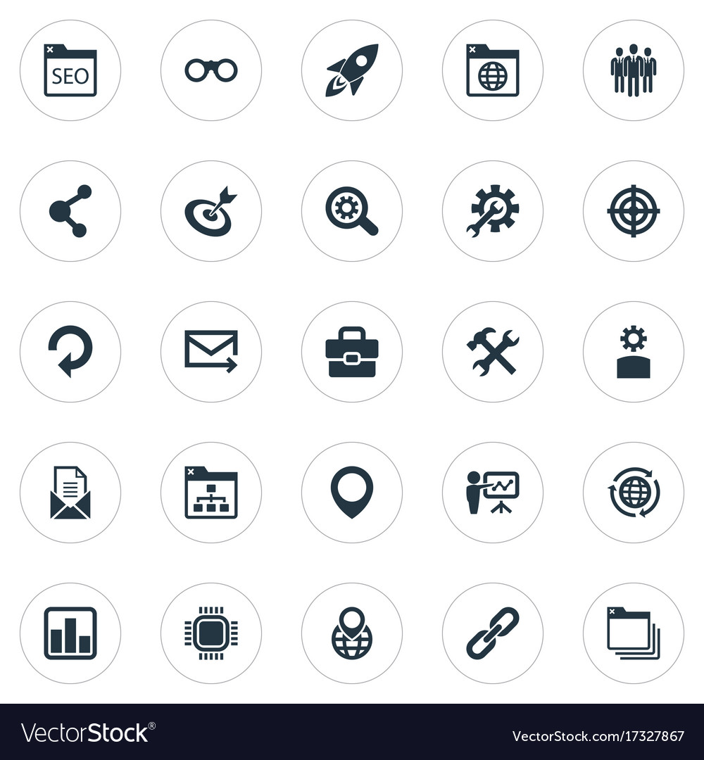 Set of simple search icons