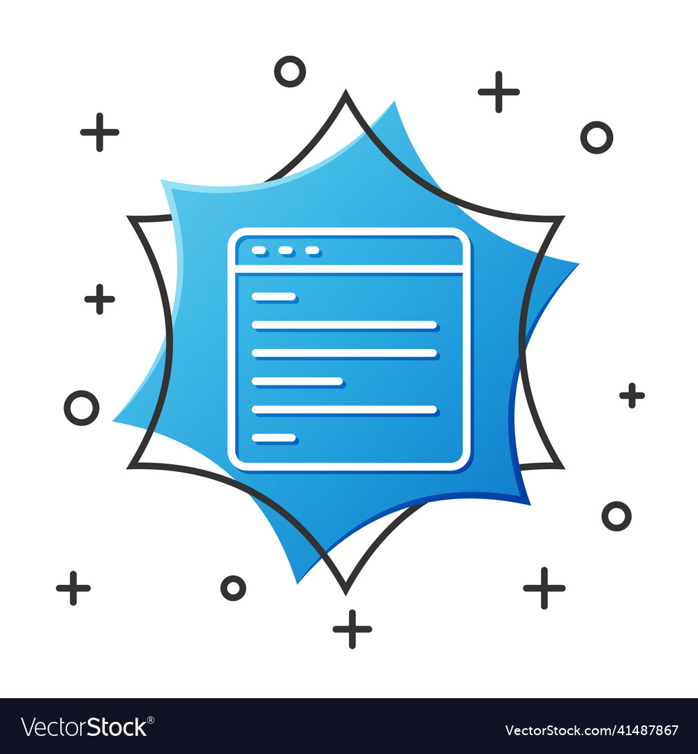 Weiße Linie Computer api Schnittstelle Icon isoliert vector image Weiße Linie Computer api Schnittstelle Icon isoliert