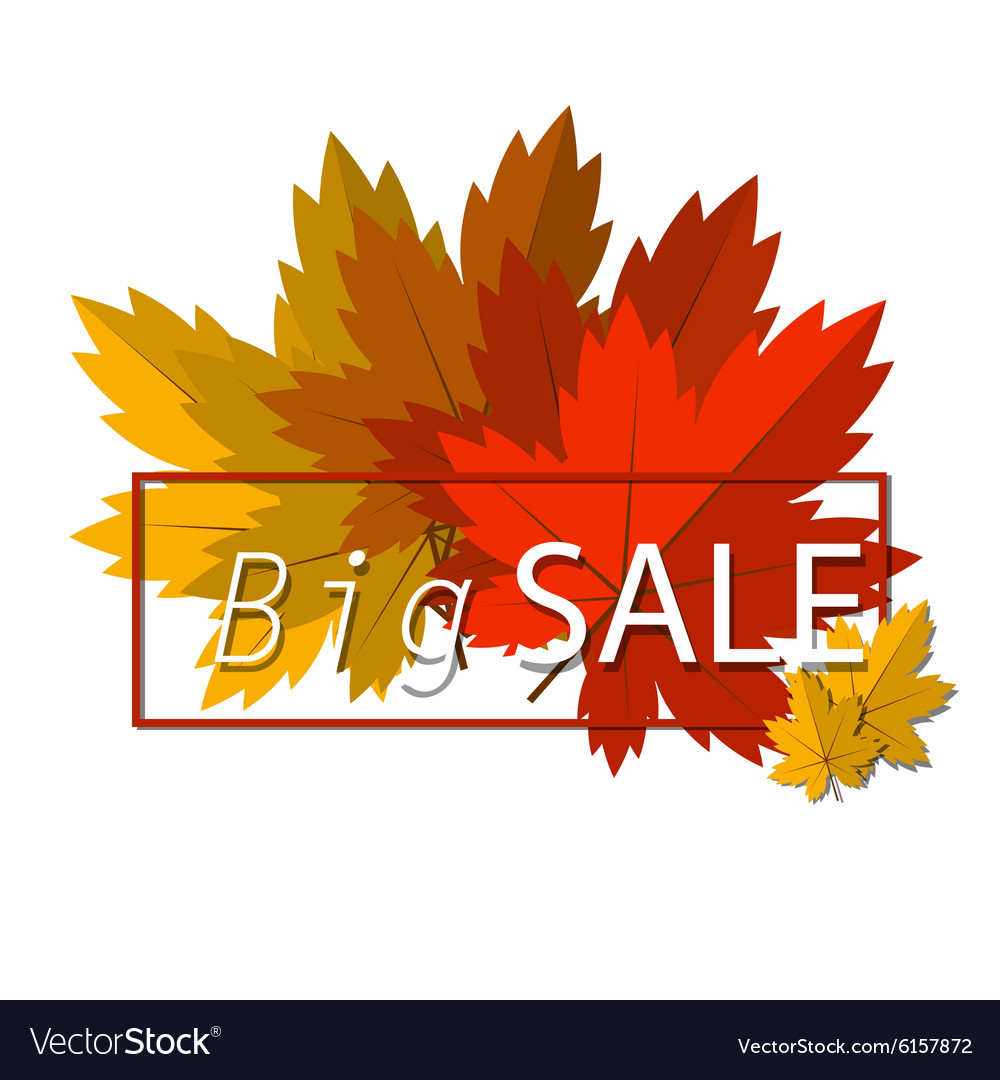 Big autumn sale fall design three banners