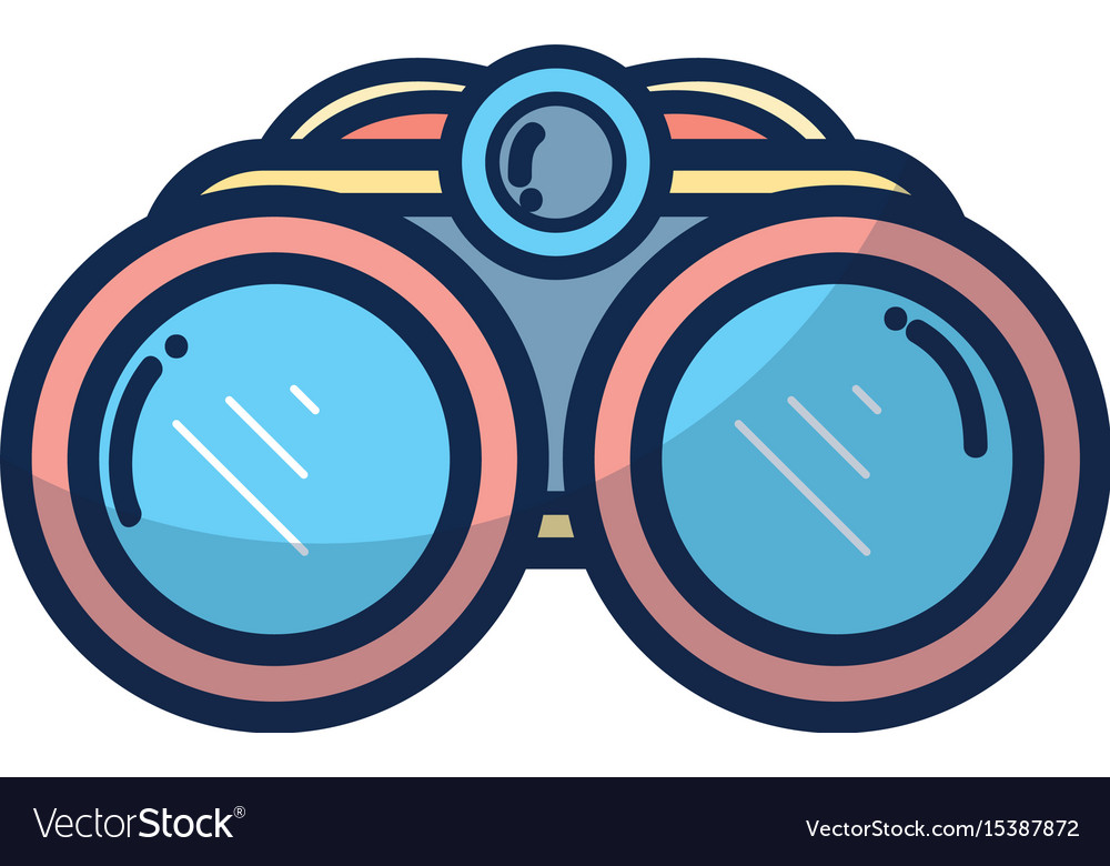 Binocular element to use in exploration Royalty Free Vector