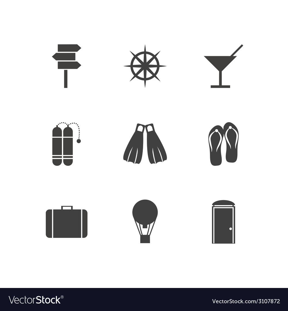 Black icons for leisure