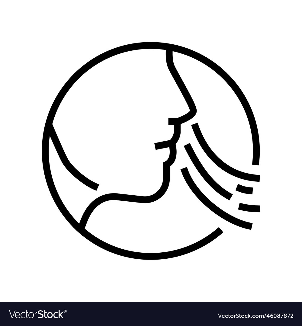 Breath smell line icon