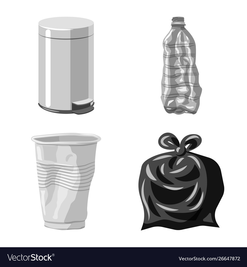 Design dump and sort sign collection vector image Design dump and sort sign collection