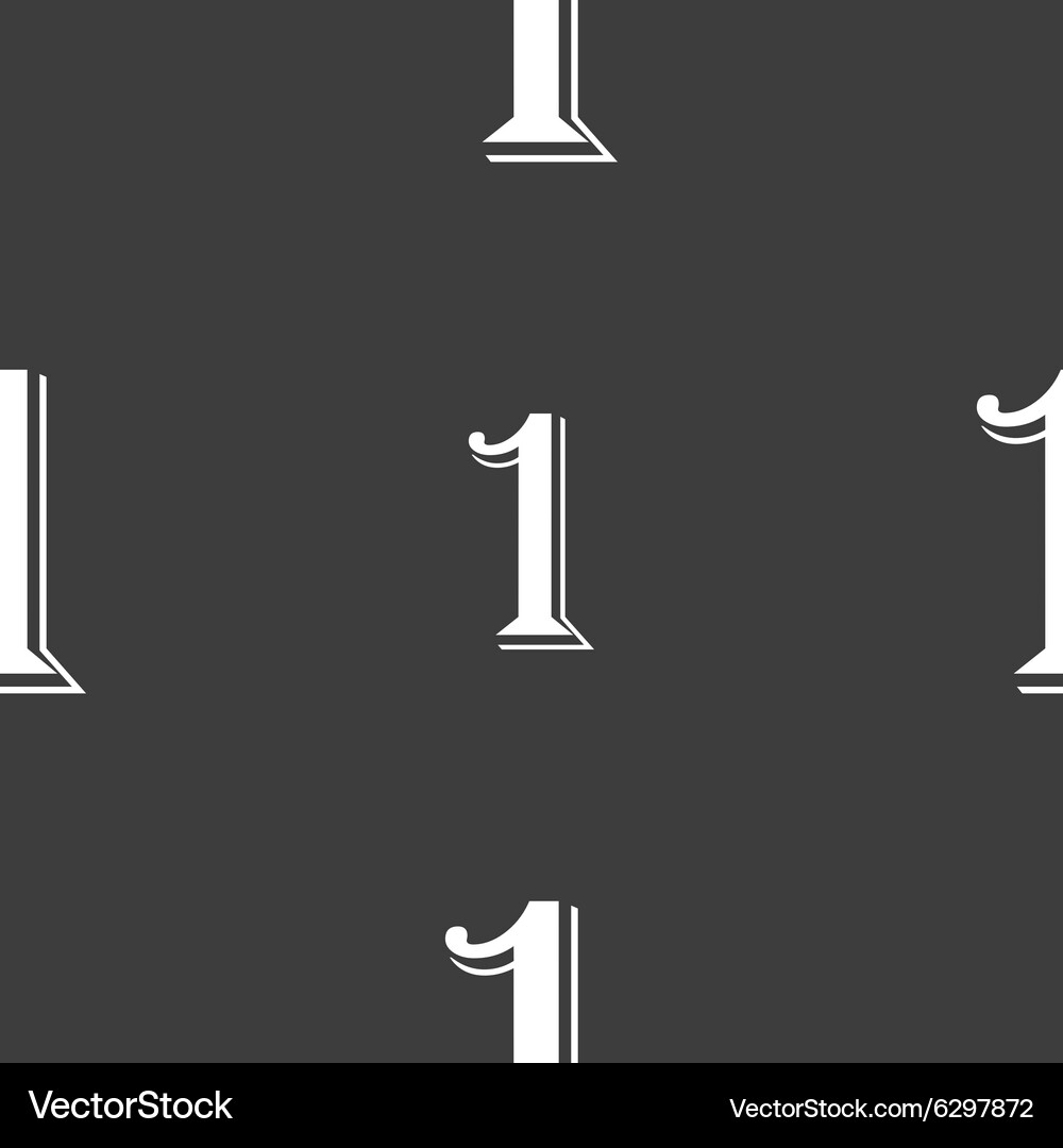 First place award sign winner symbol step one Vector Image