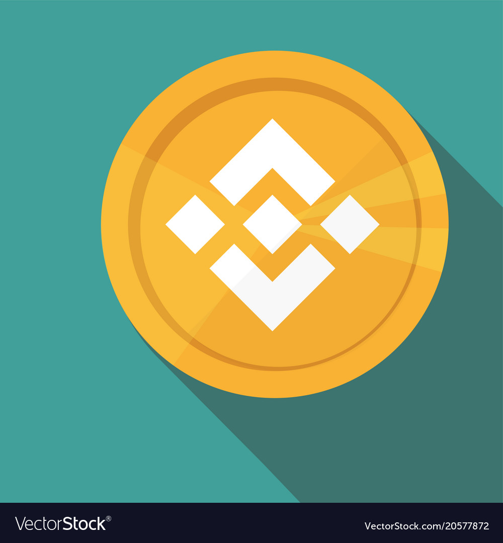 Flat design golden coin binance - bnb