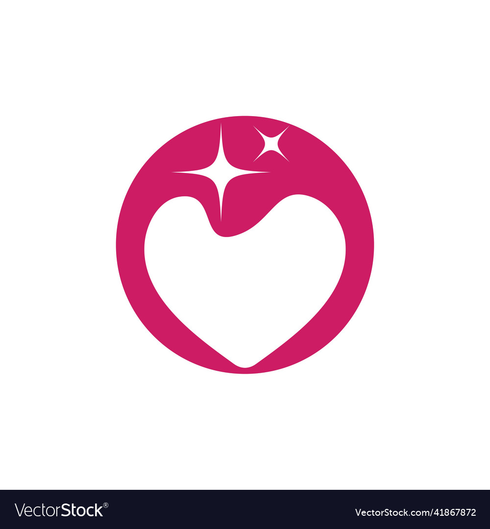 Heart logo template Royalty Free Vector Image - VectorStock