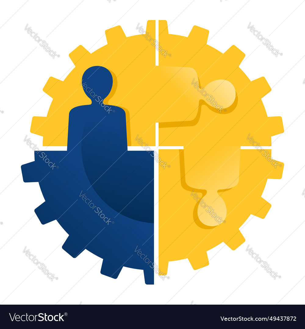 Hr company logo template - human resources Vector Image