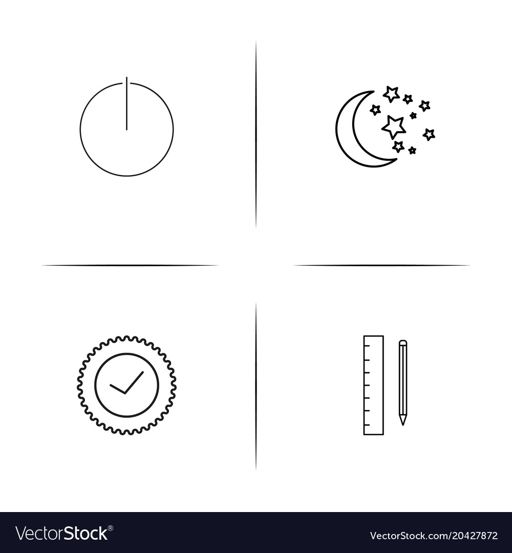 Interface simple linear icon setsimple outline
