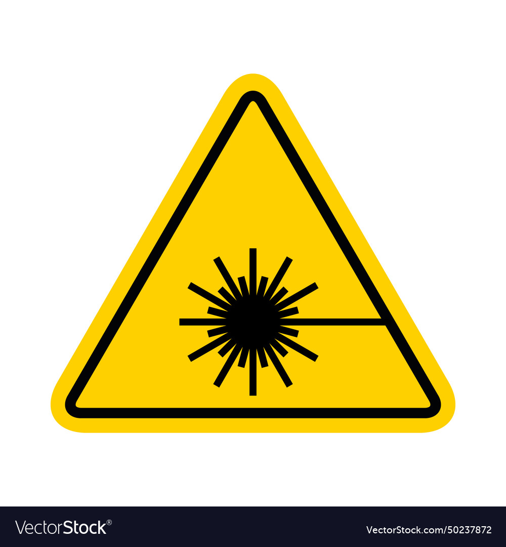 Laser radiation danger label icon safety Vector Image