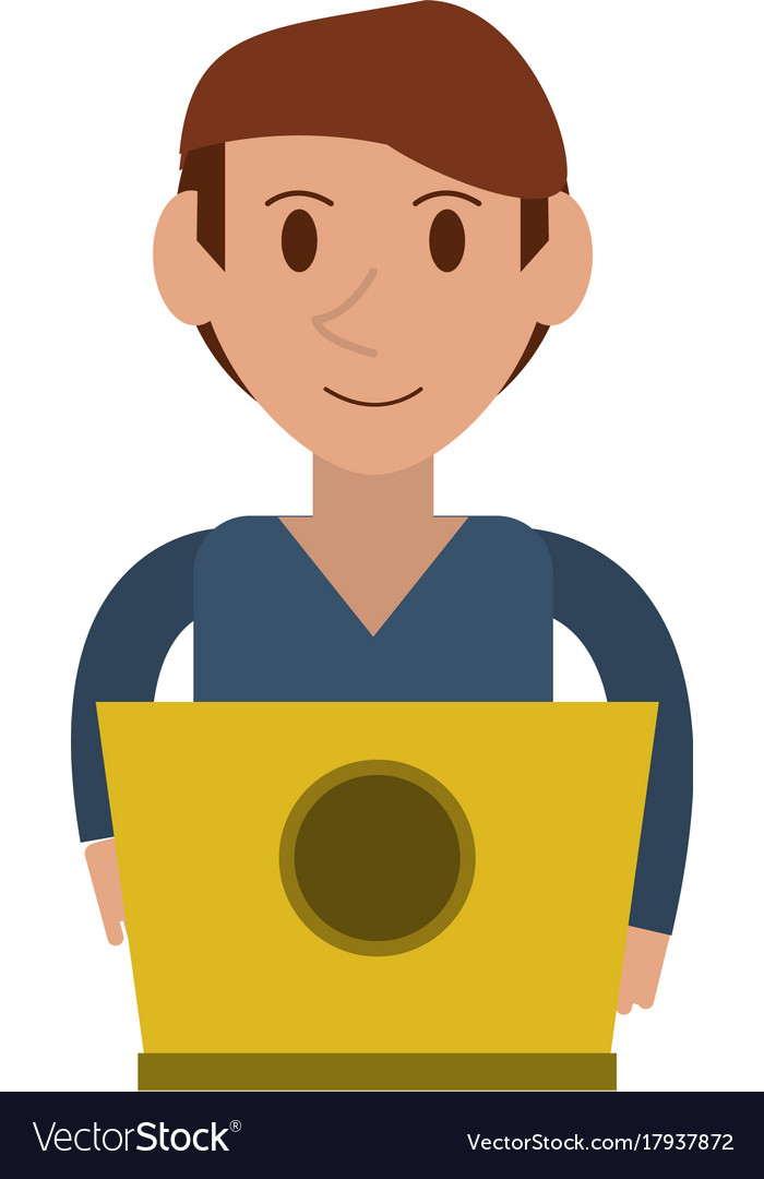 Man using laptop icon image