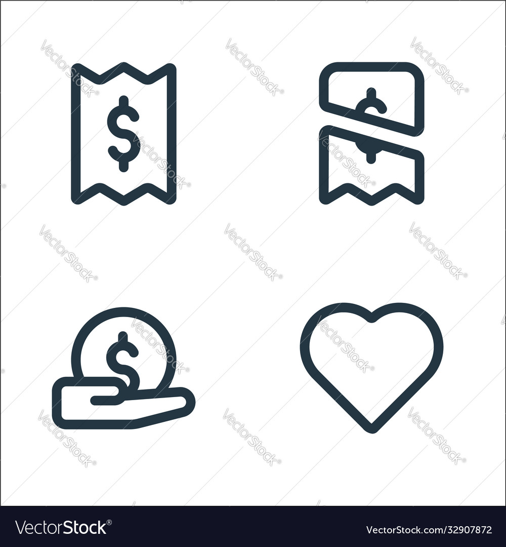 Marketplace line icons linear set quality