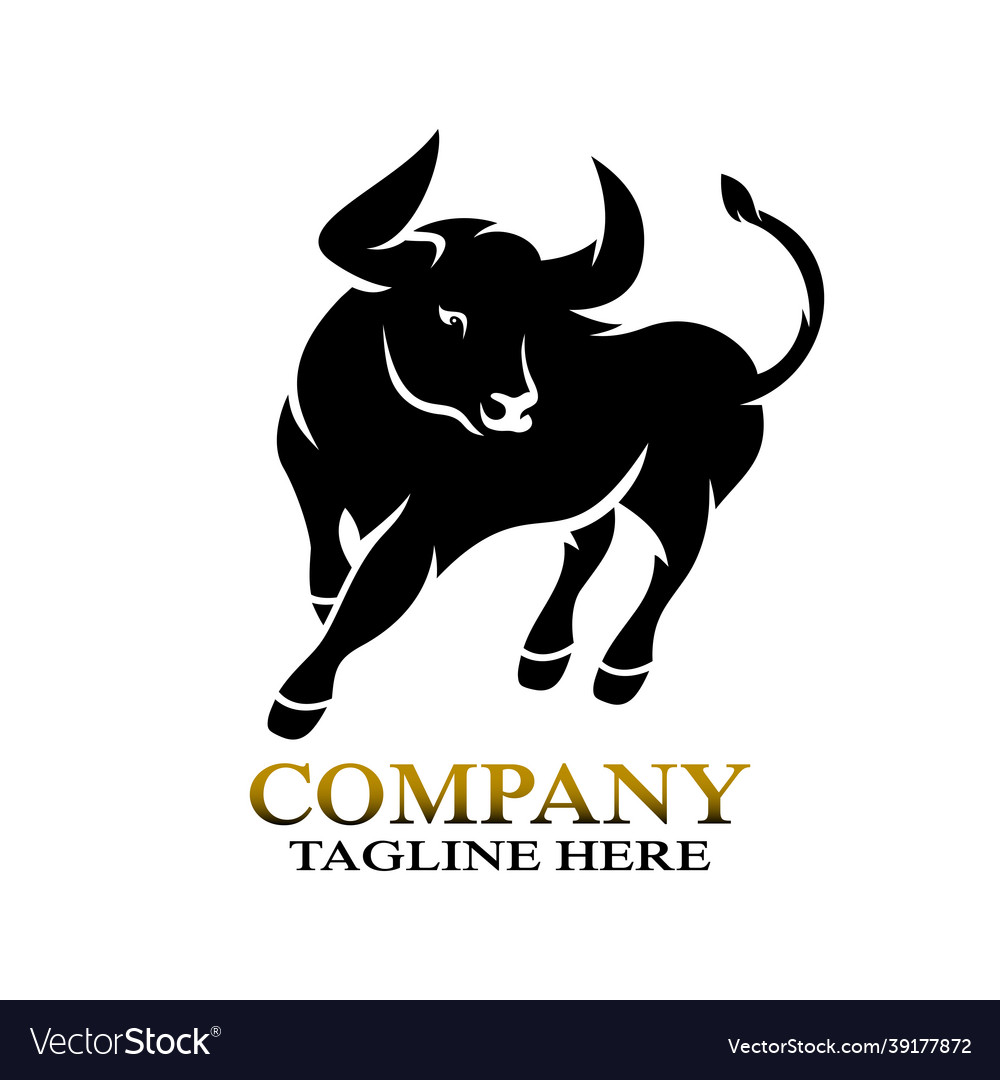 Modern bull logo Royalty Free Vector Image - VectorStock