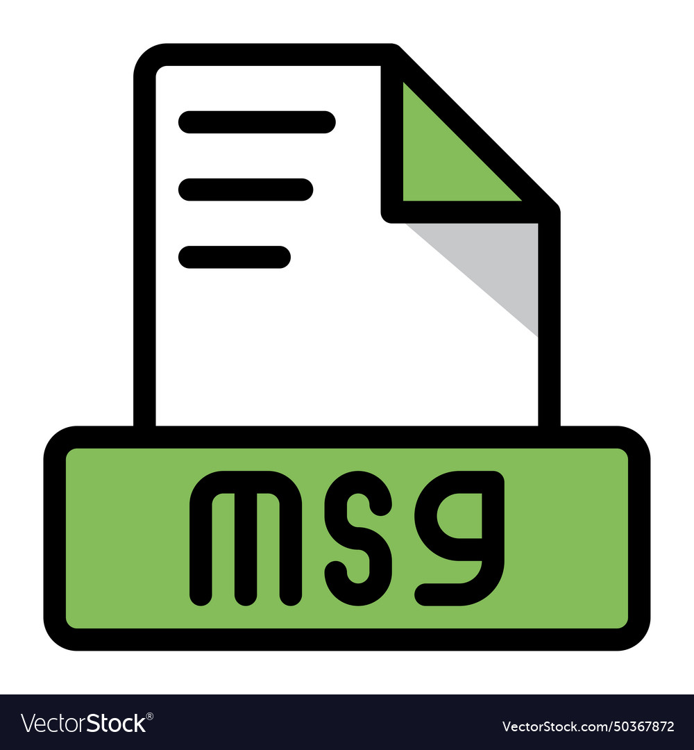 Msg file icon colorful style design document