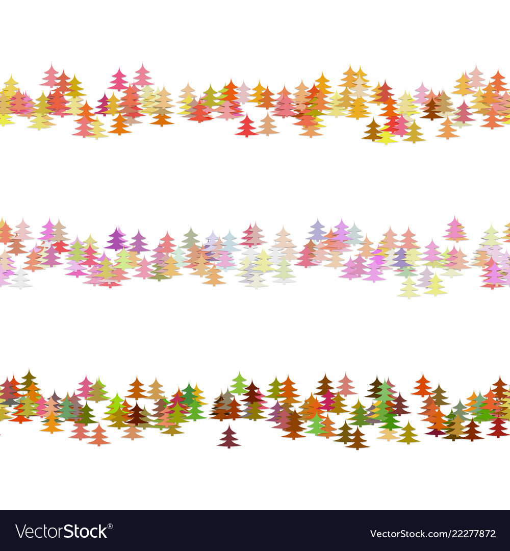 Pine tree pattern paragraph rule line design set