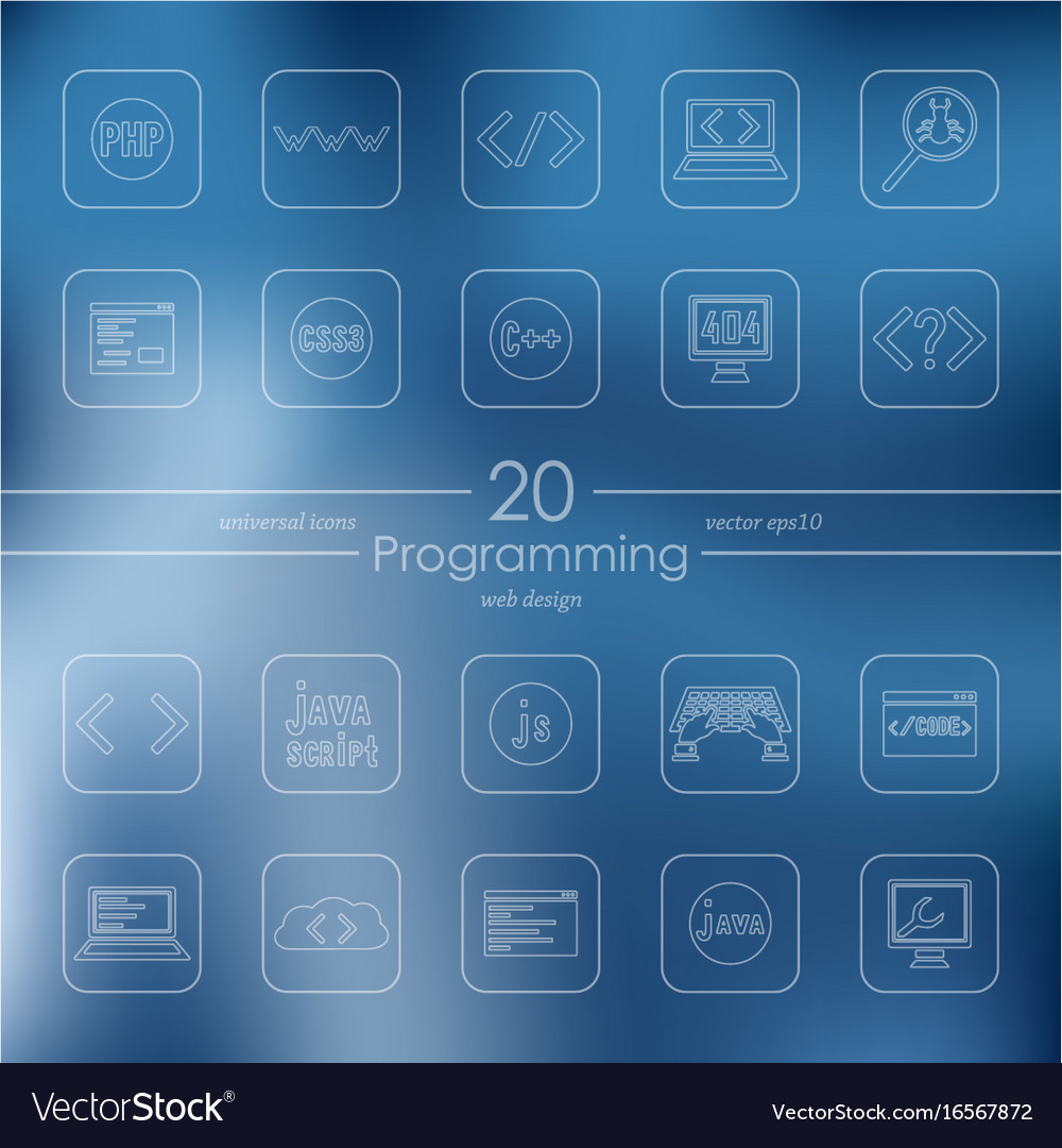 Set of programming icons