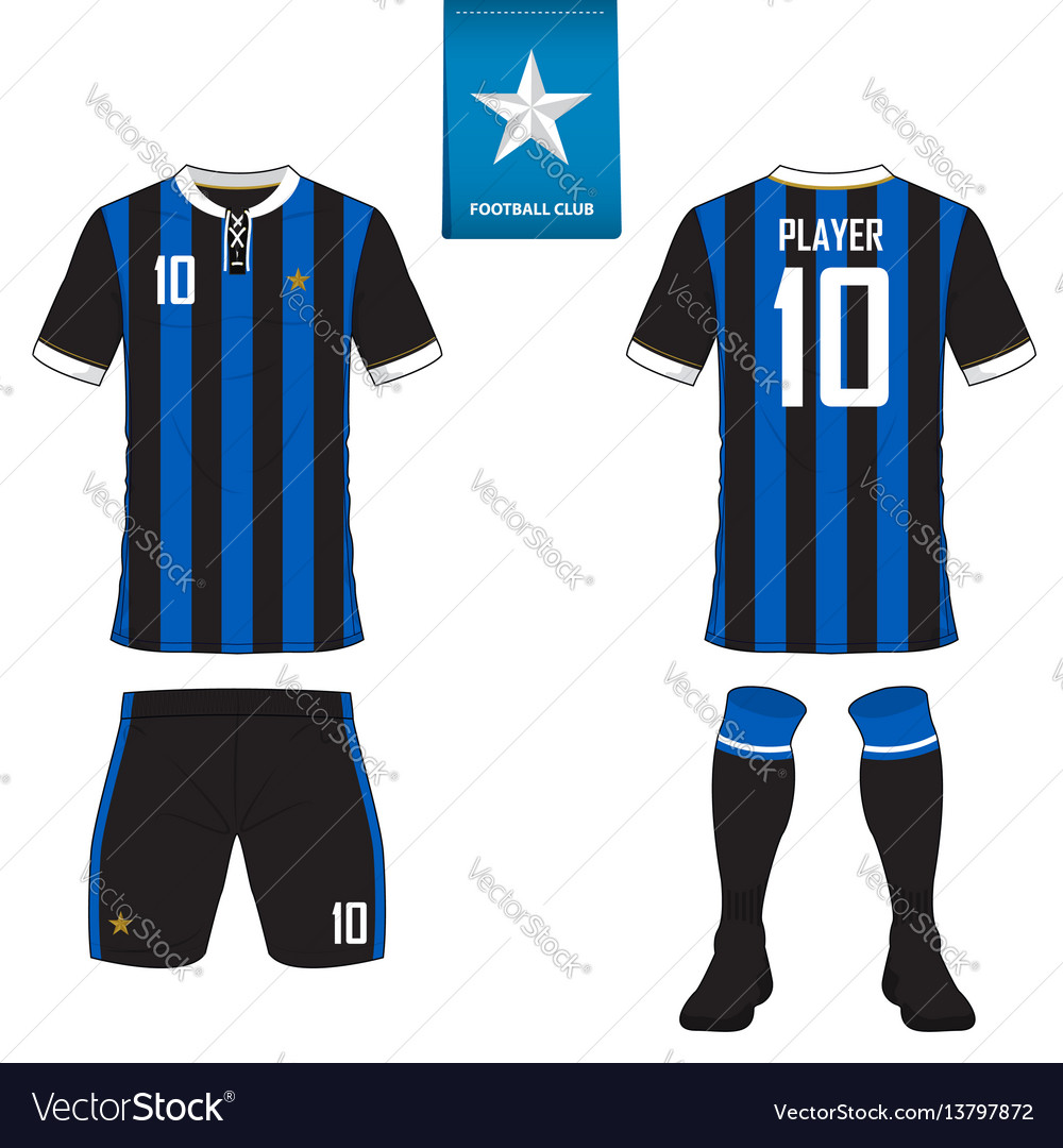 Set Of Soccer Kit Or Football Jersey Template Vector Image
