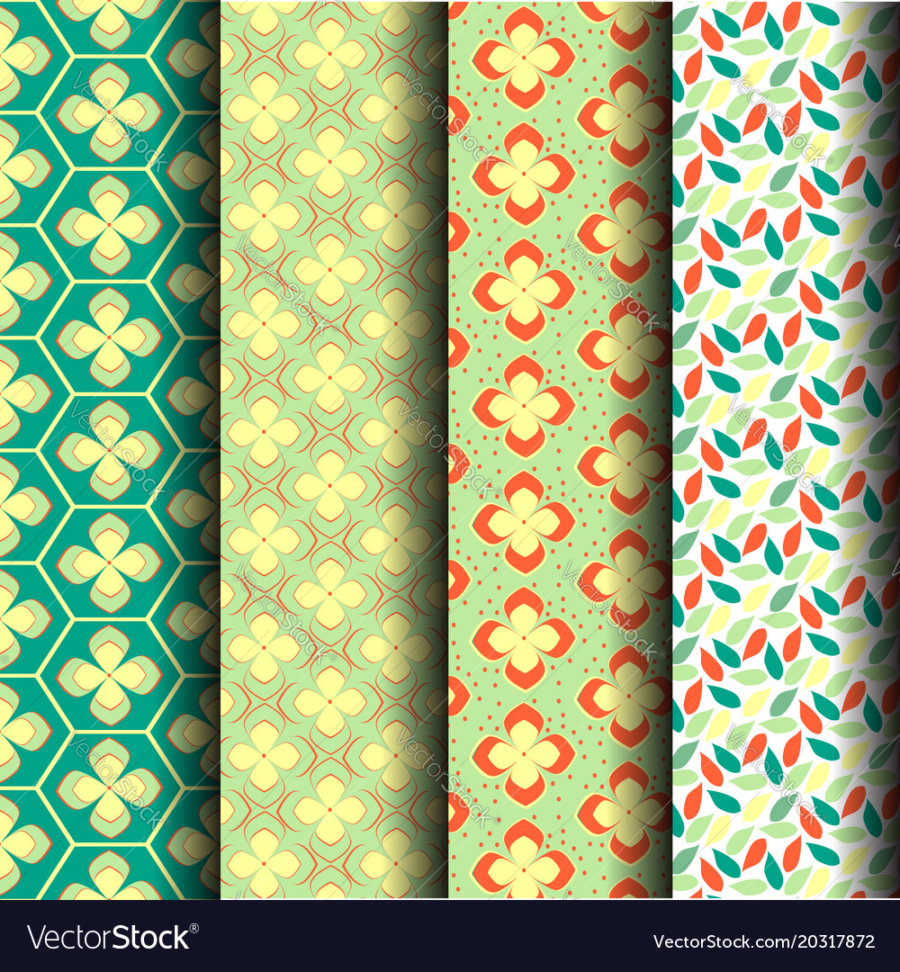 Sets flower form an abstract pattern