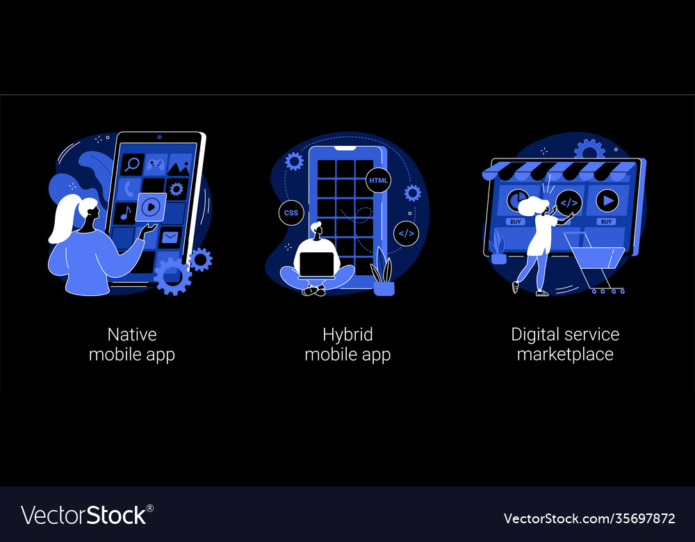 Software application abstract concept Vector Image Software application abstract concept