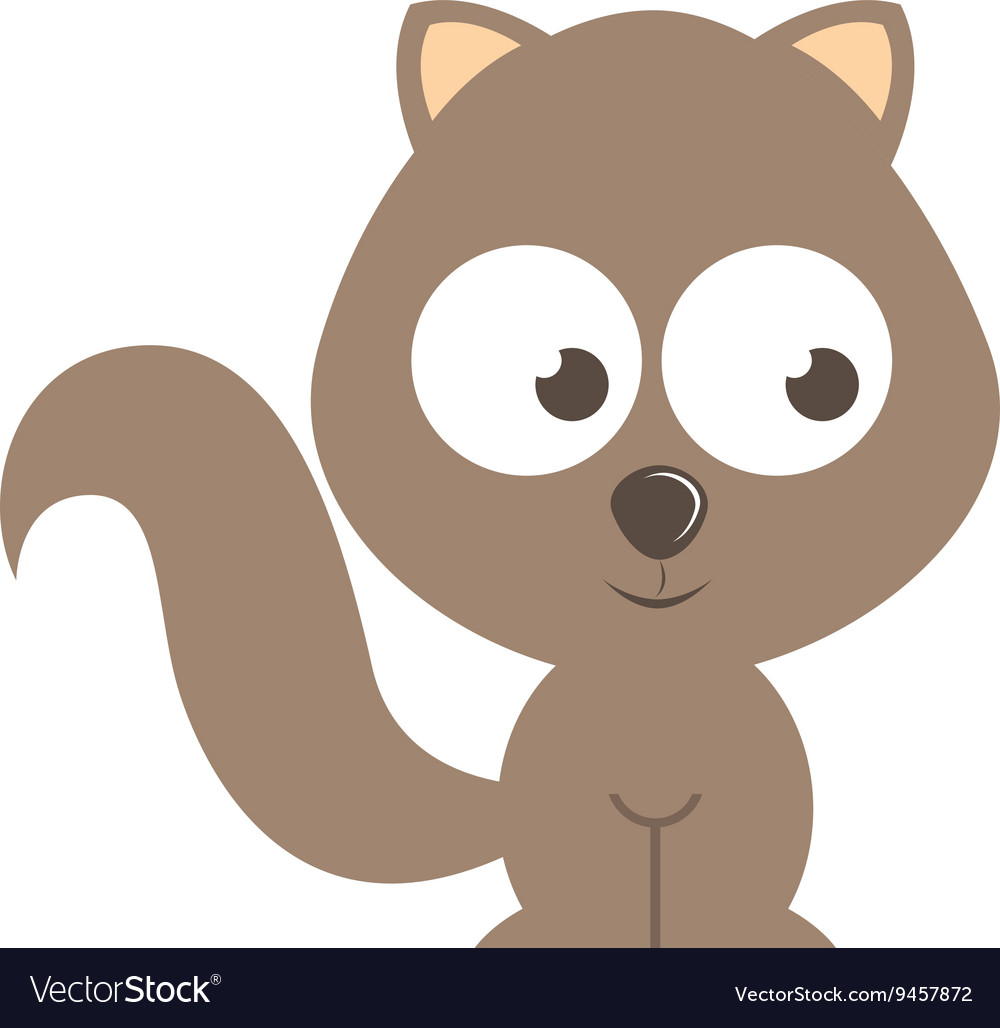 Squirrel character isolated icon design