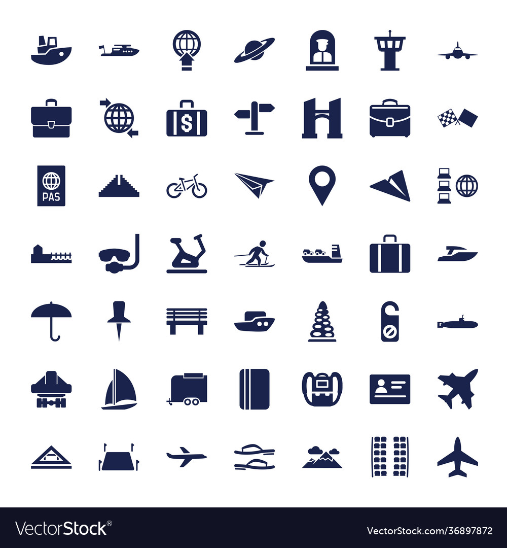 Travel icons Royalty Free Vector Image - VectorStock