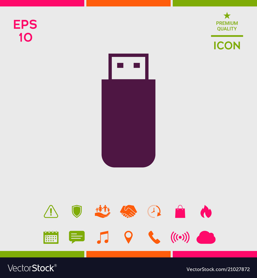 Usb flash memory drive icon