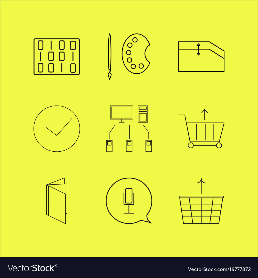 Web linear icon set simple outline icons