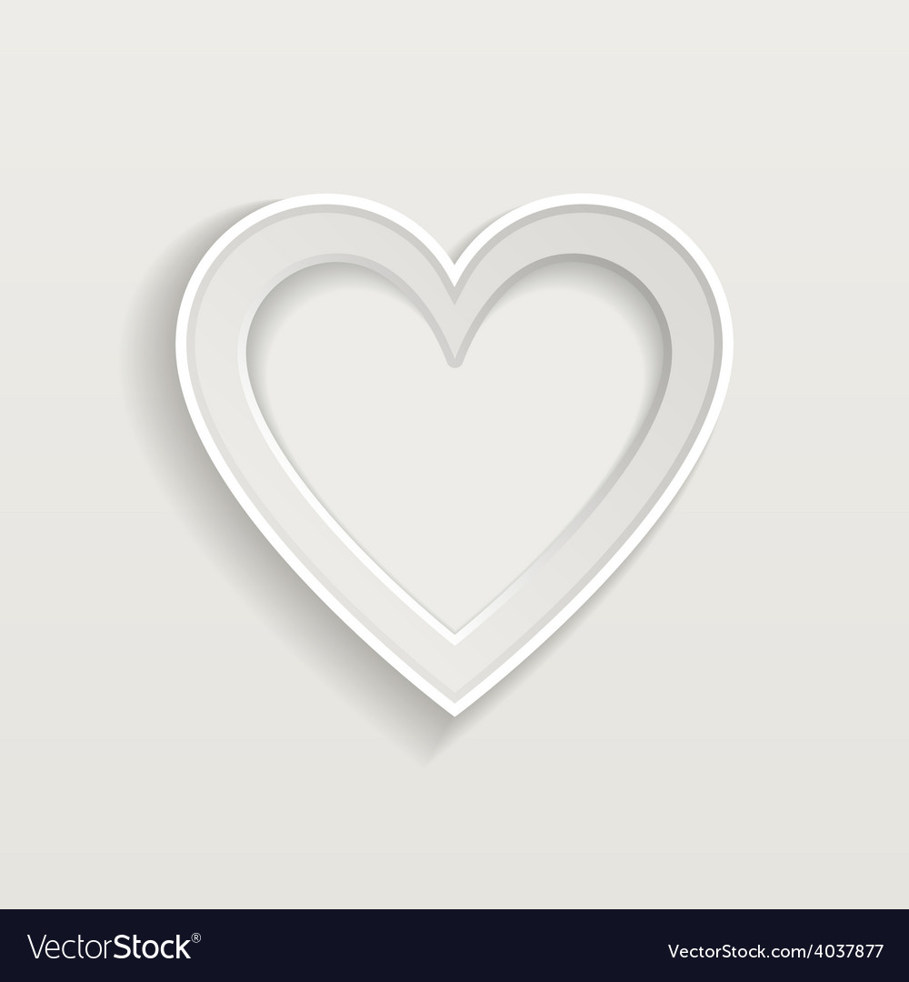 Blank picture frame in heart shape for your Vector Image