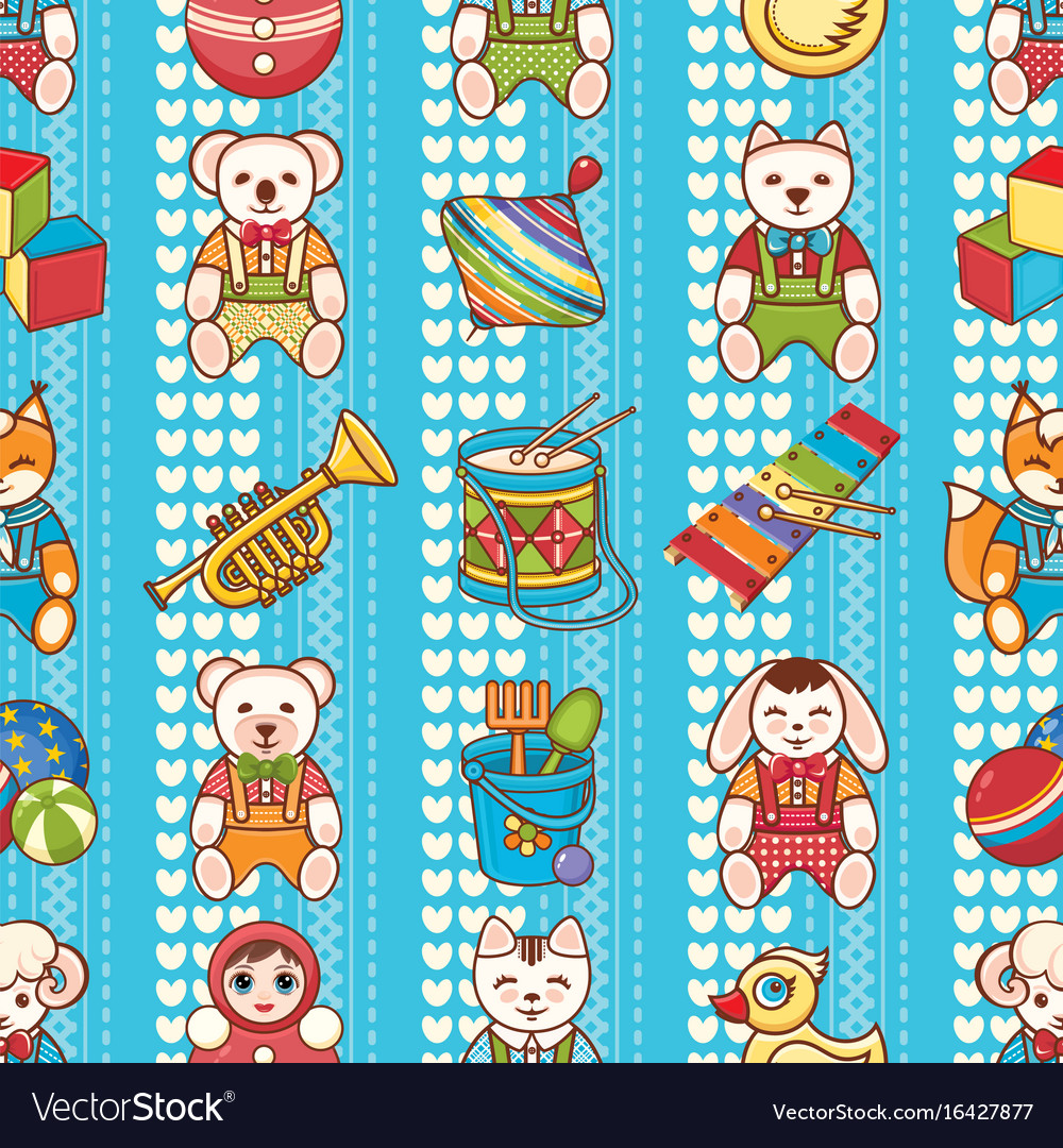 Child toy seamless pattern design element