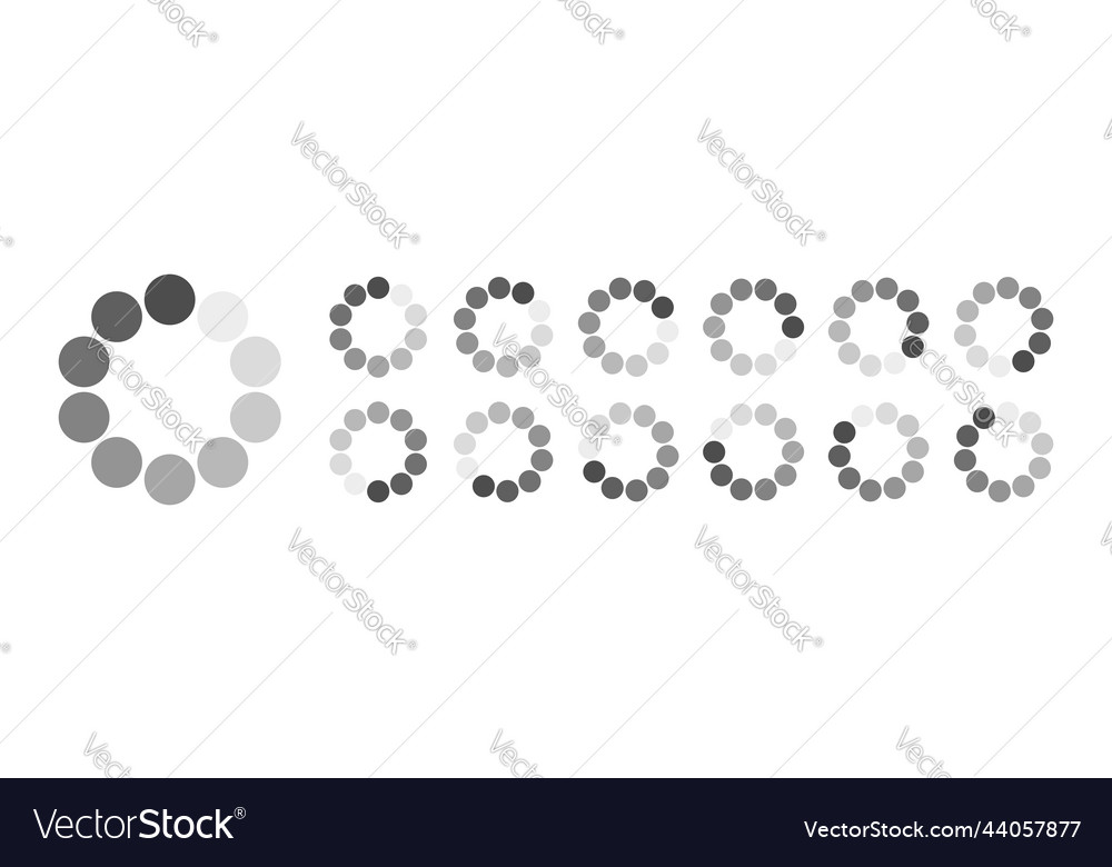 Circular loading buffering icons