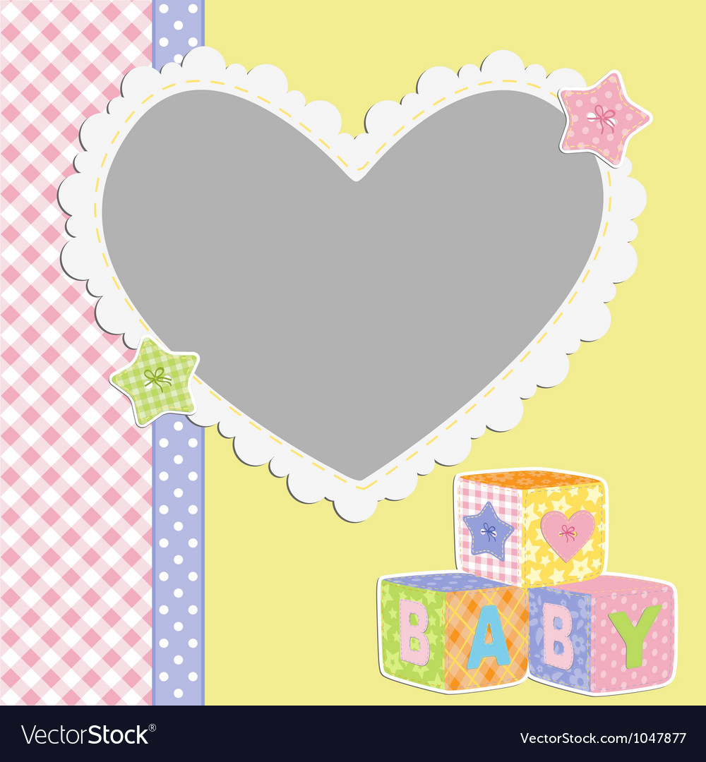 Cute template for babys card