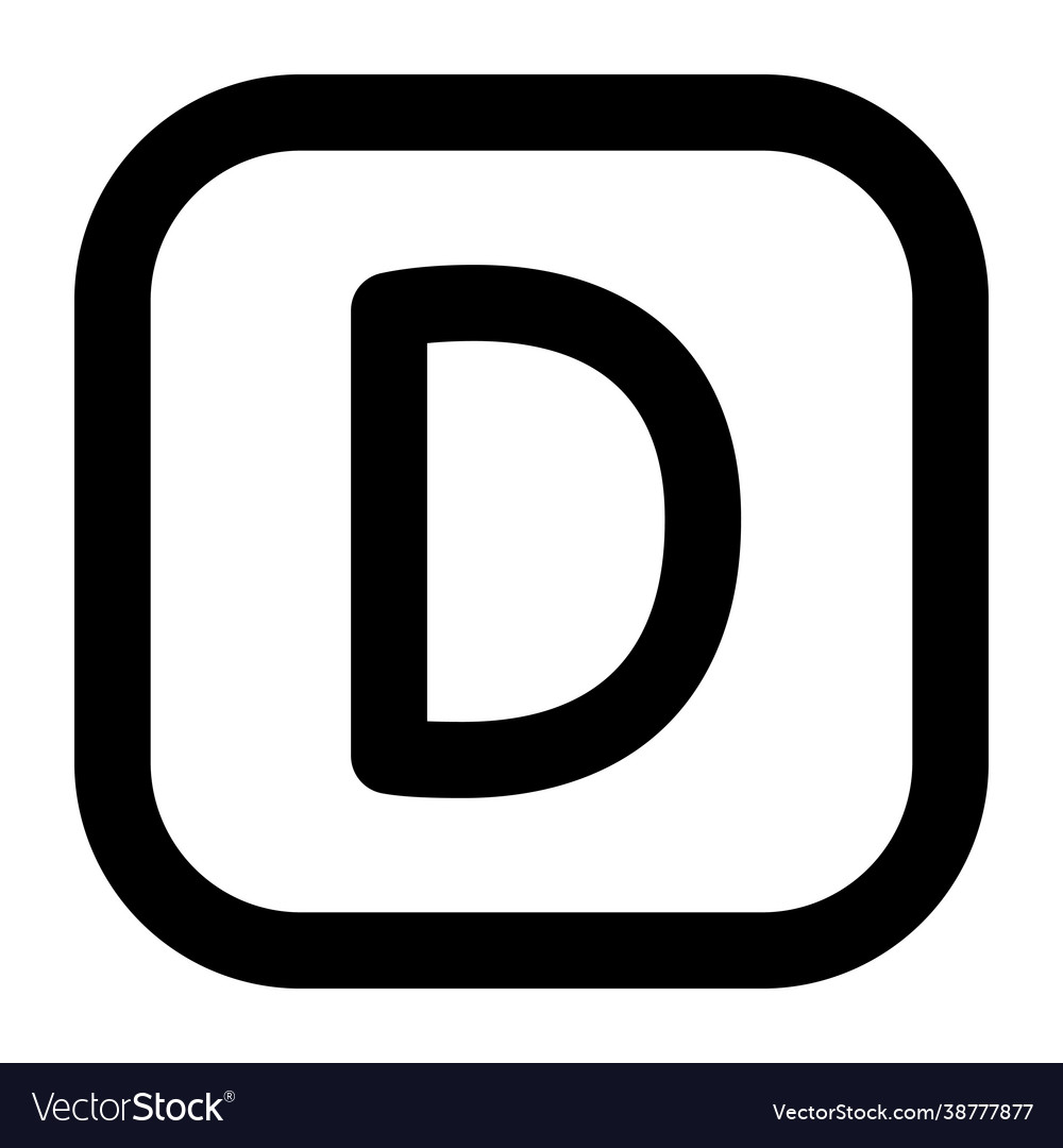 D letter Royalty Free Vector Image - VectorStock