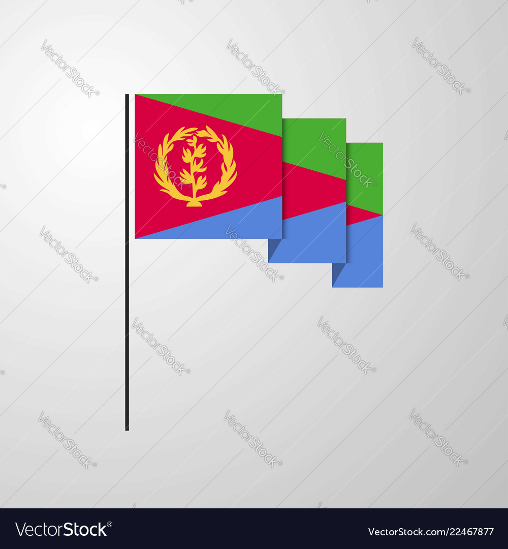 Eritrea waving flag creative background