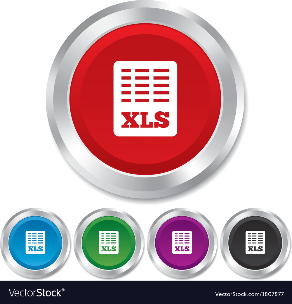 Excel file document icon download xls button