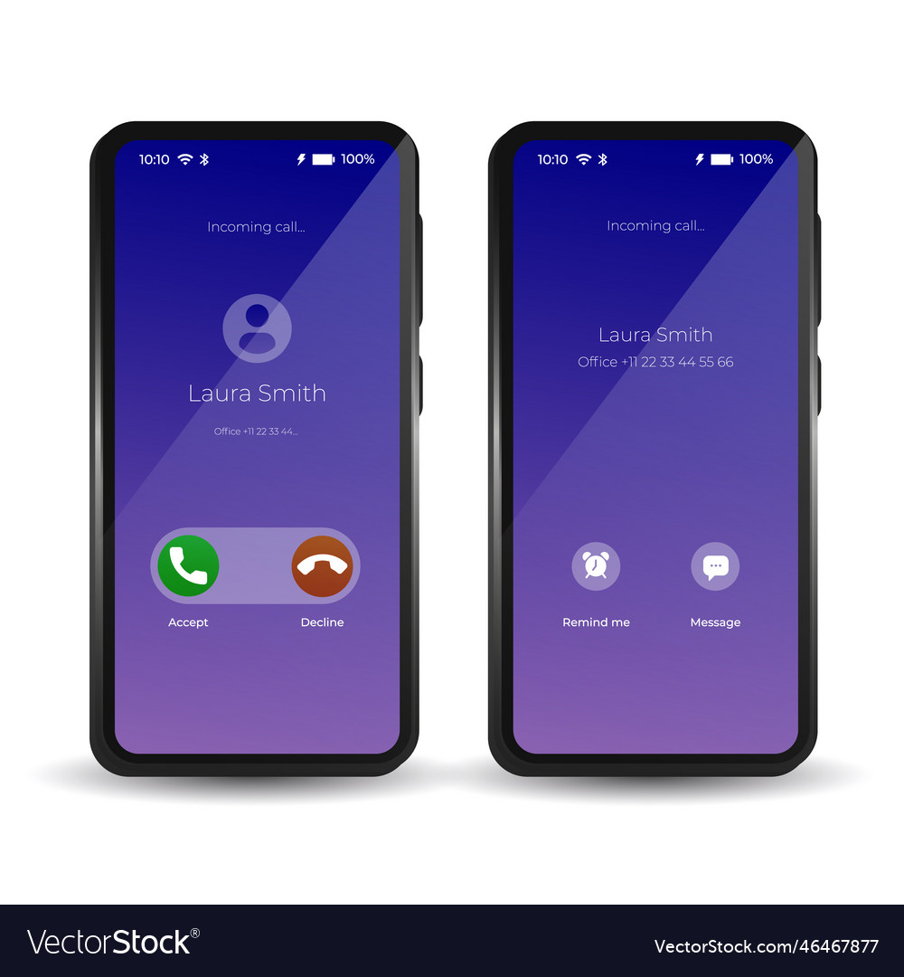 Gradient Phone Call Interface