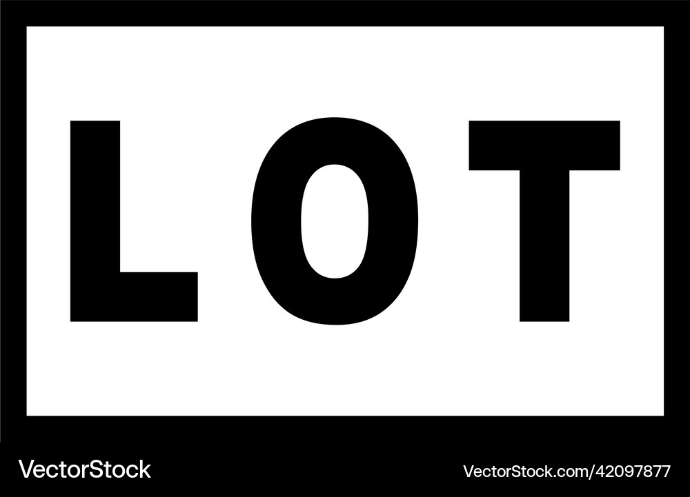 Information plate with the lot icon – Royalty-Free Vector | VectorStock