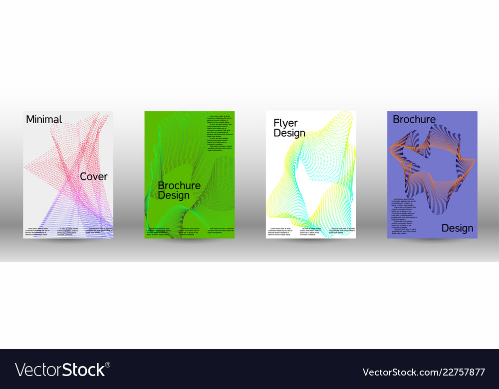 Minimal cover design with linear waves vector image Minimal cover design with linear waves