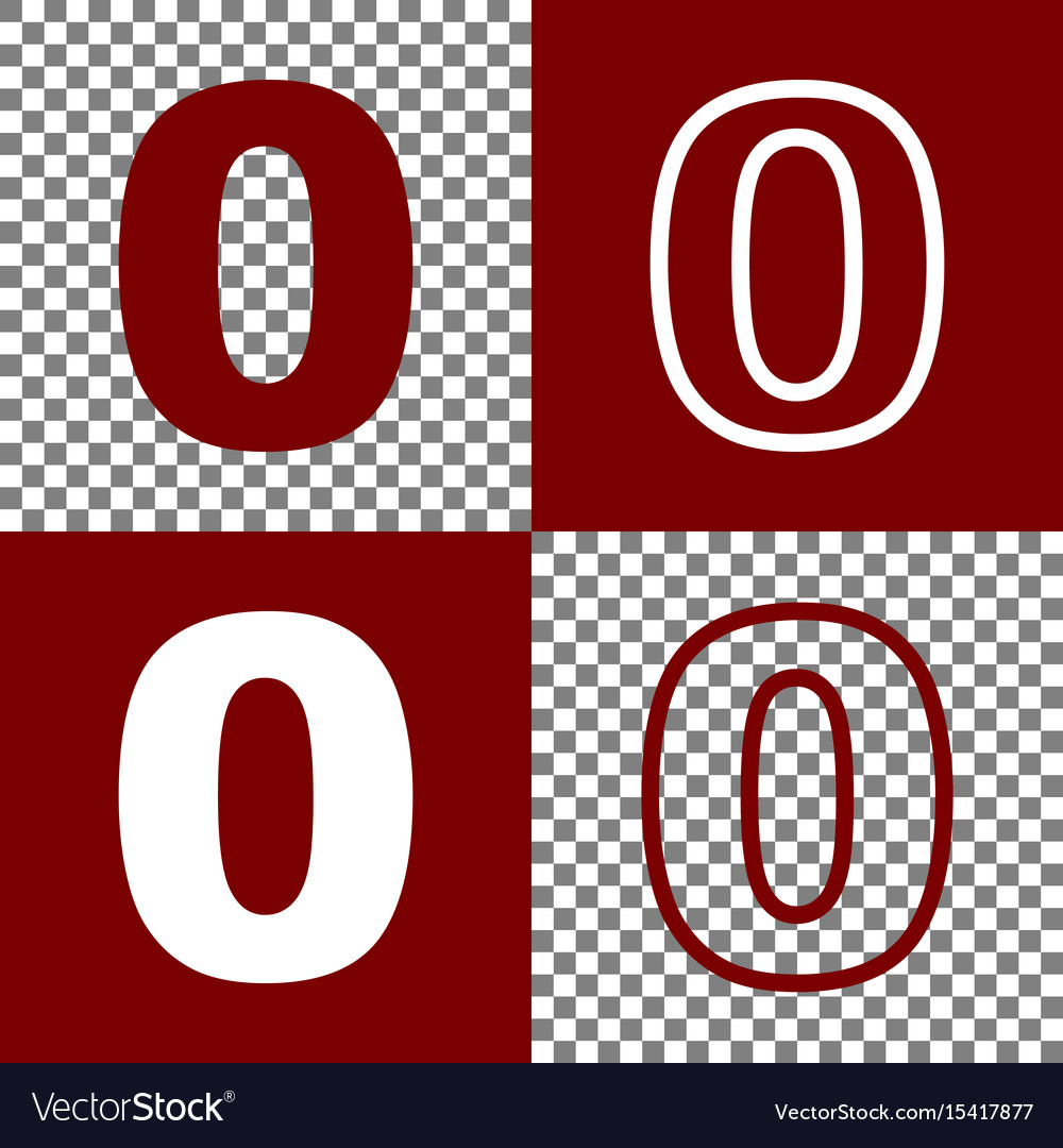 Number 0 sign design template element