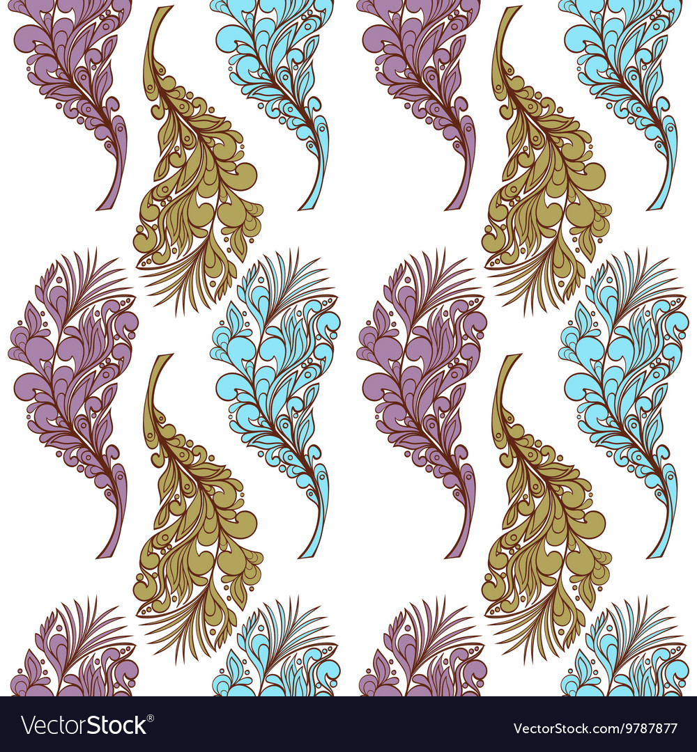 Seamless feather pattern