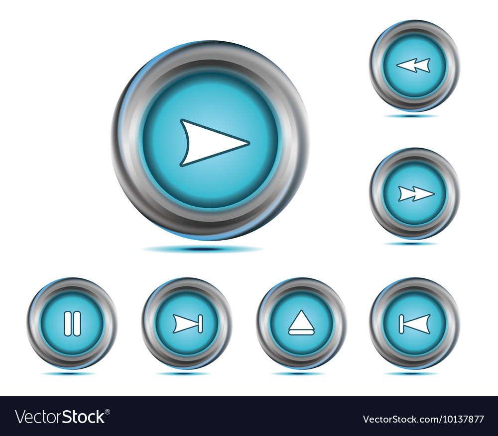 Set of glossy buttons