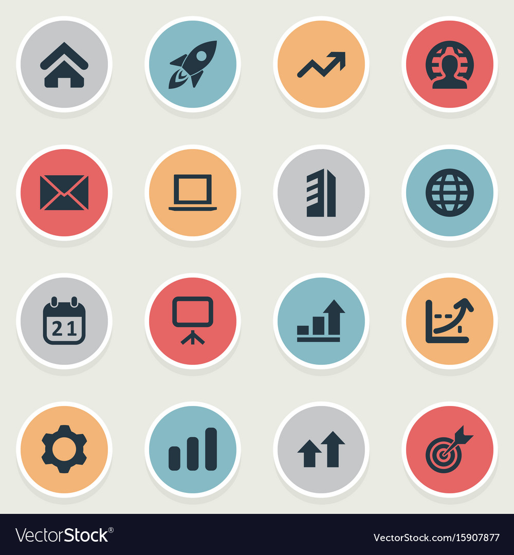 Set of simple teamwork icons