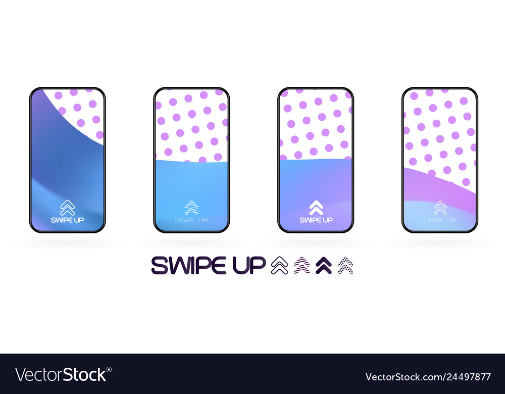 Swipe up template with abstract backdrop vector image Swipe up template with abstract backdrop