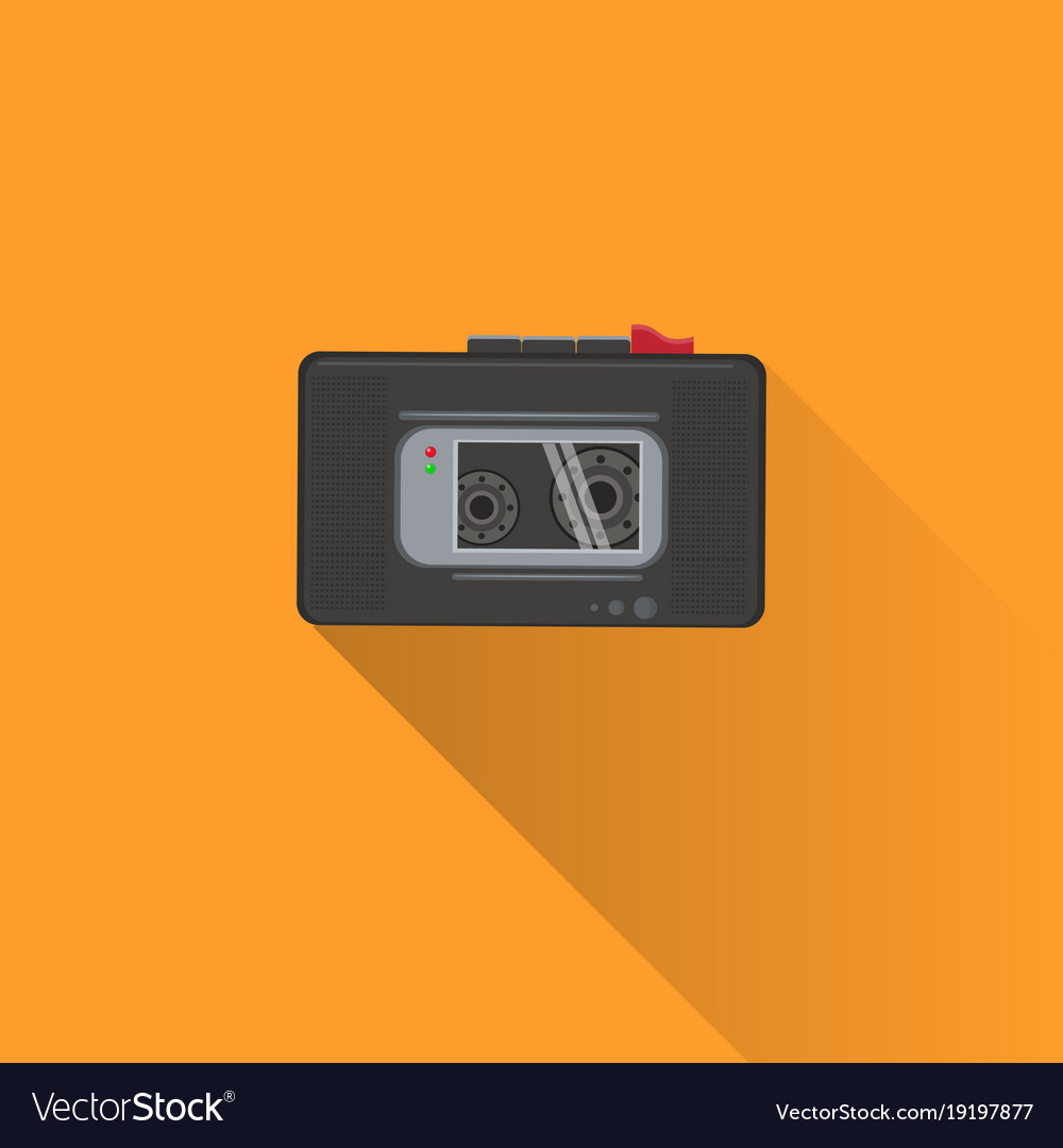 Tape Recorder Icon with Shadow