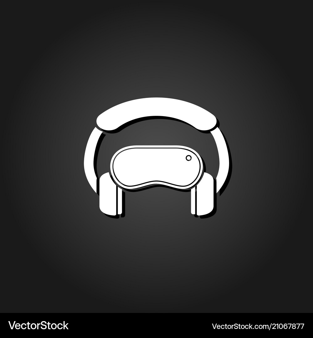 Virtual reality icon flat Royalty Free Vector Image