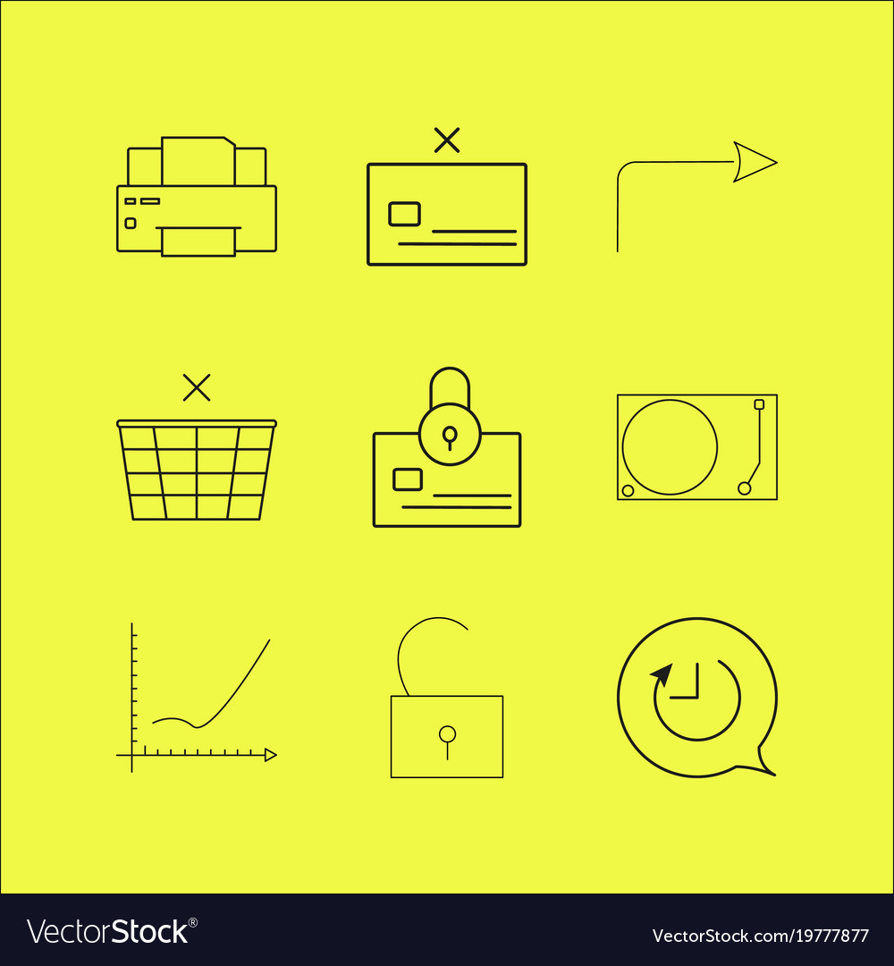 Web linear icon set simple outline icons