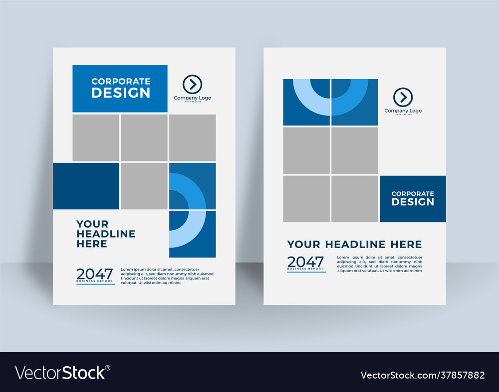 Corporate annual report or book design template