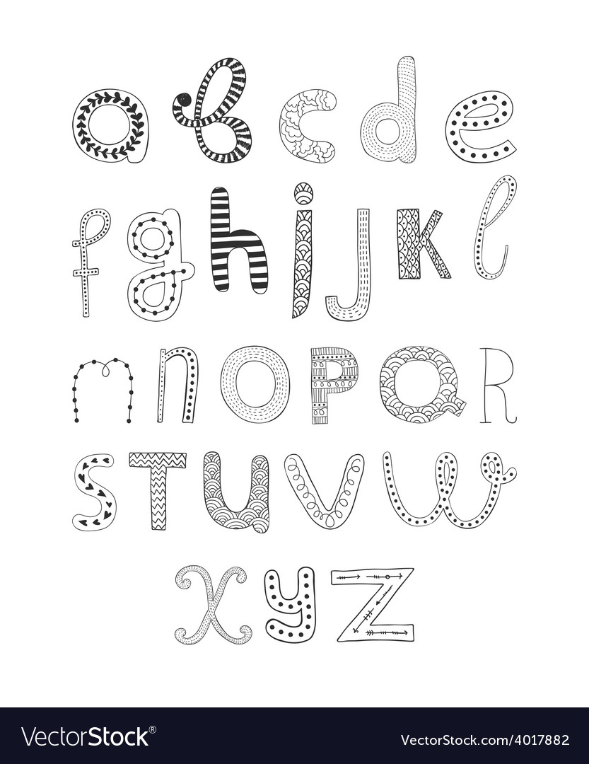 Hand drawn alphabet