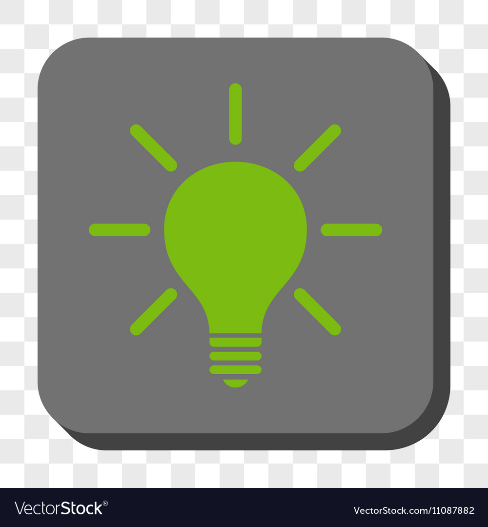 Light bulb rounded square button