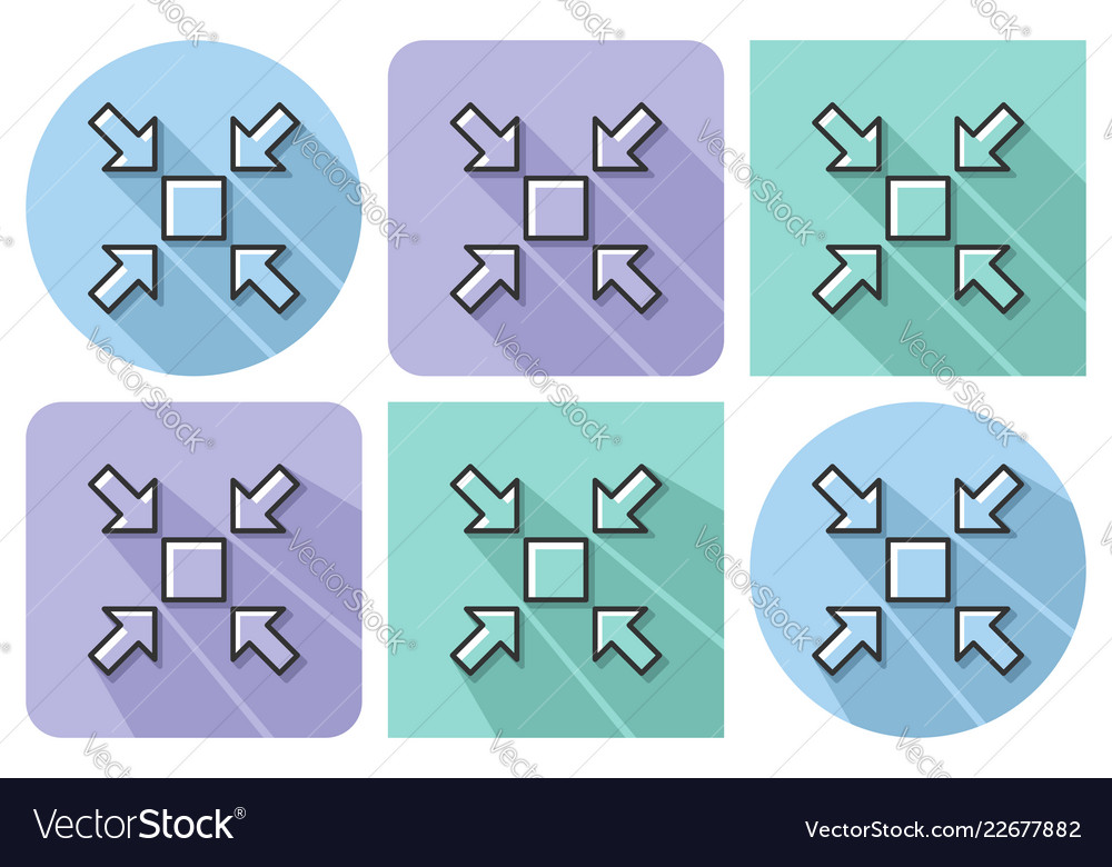 Outlined icon of reduce screen size with parallel