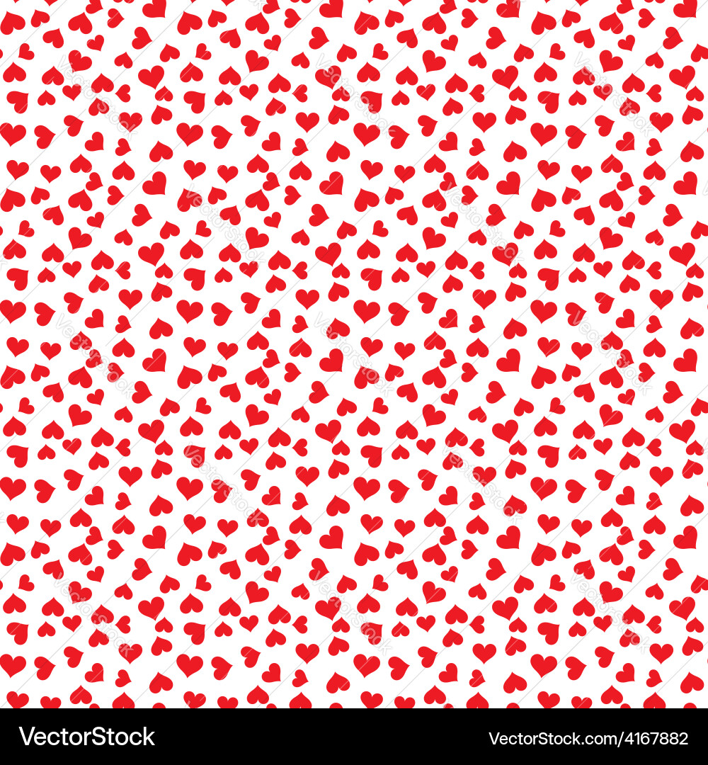 Red hearts seamless background pattern Royalty Free Vector